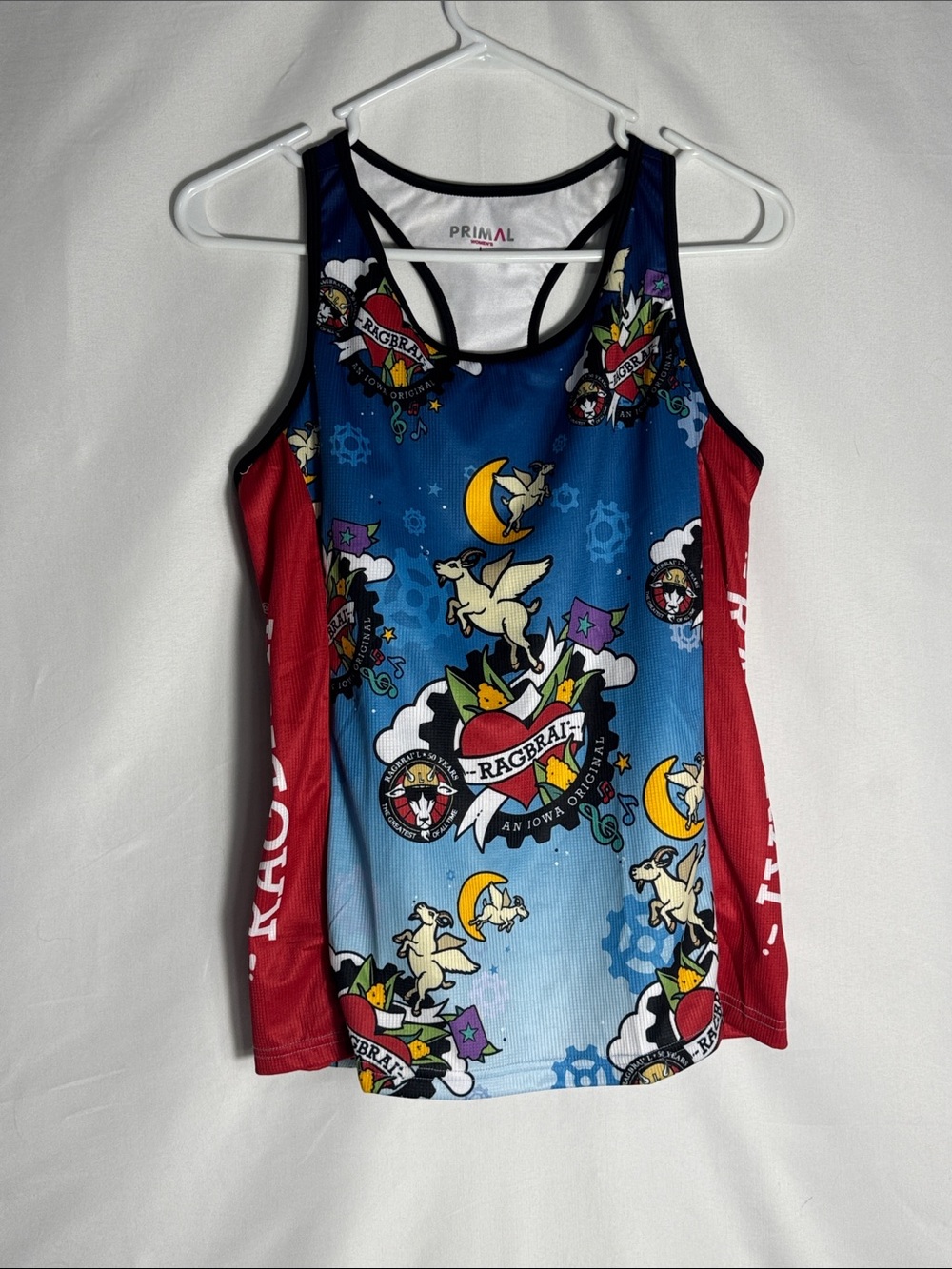 RAGBRAI 2023 50th GOAT Gemini Cycling Tank Top Primal Wear Women’s Size Large